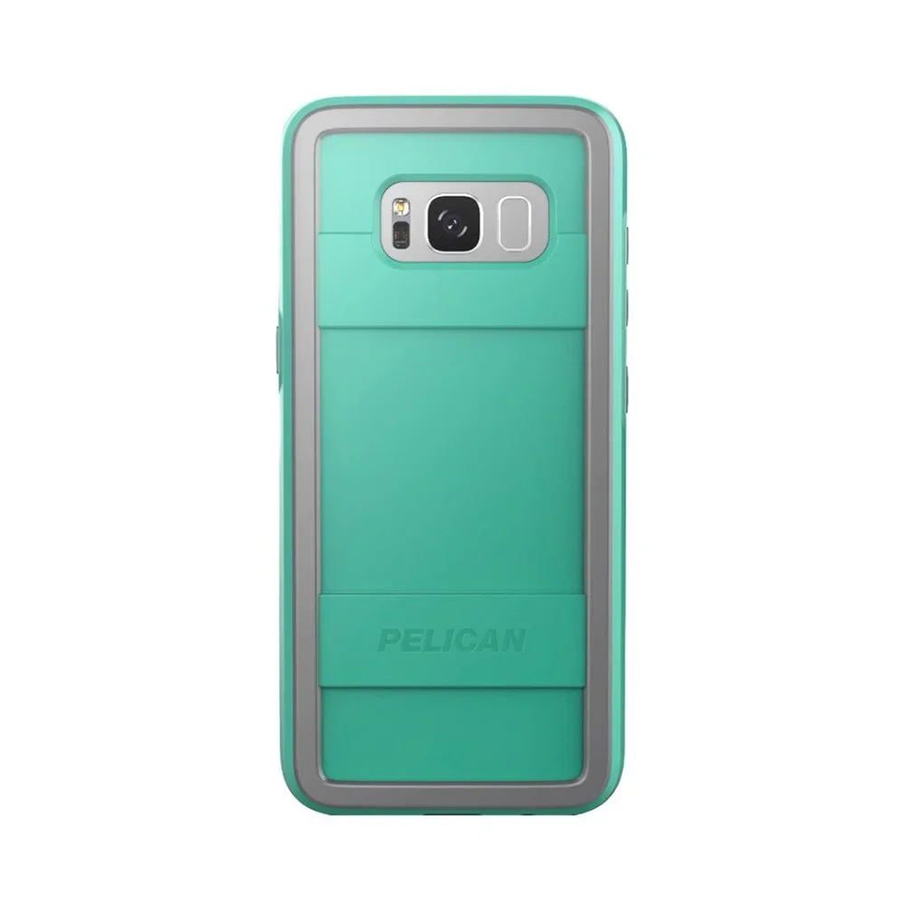 Galaxy S8 Case Pelican Protector Slim‎ design with soft touch Aqua Grey